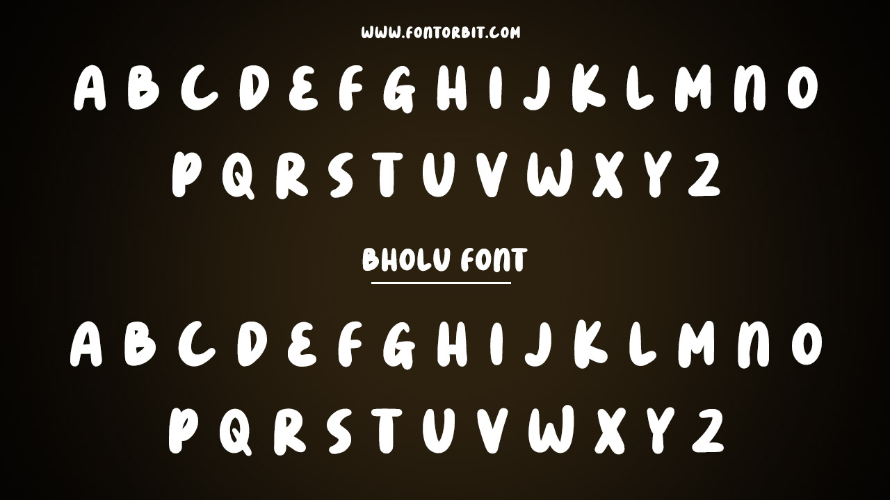 Type Of The Bholu Font (Font Family)