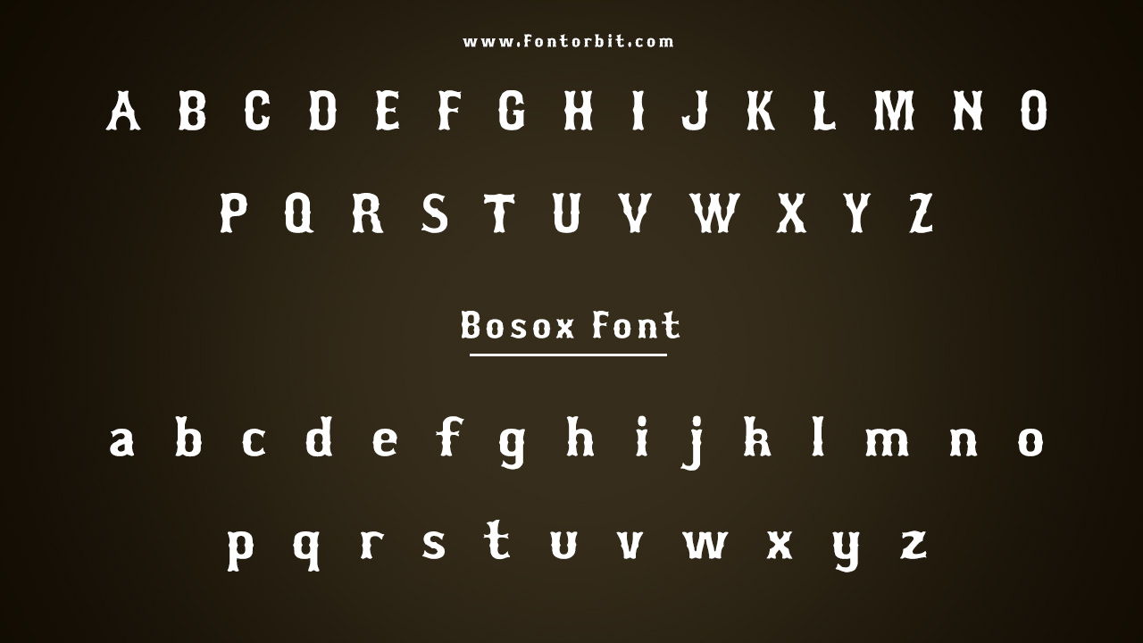 Type Of The Bosox Font (Font Family)