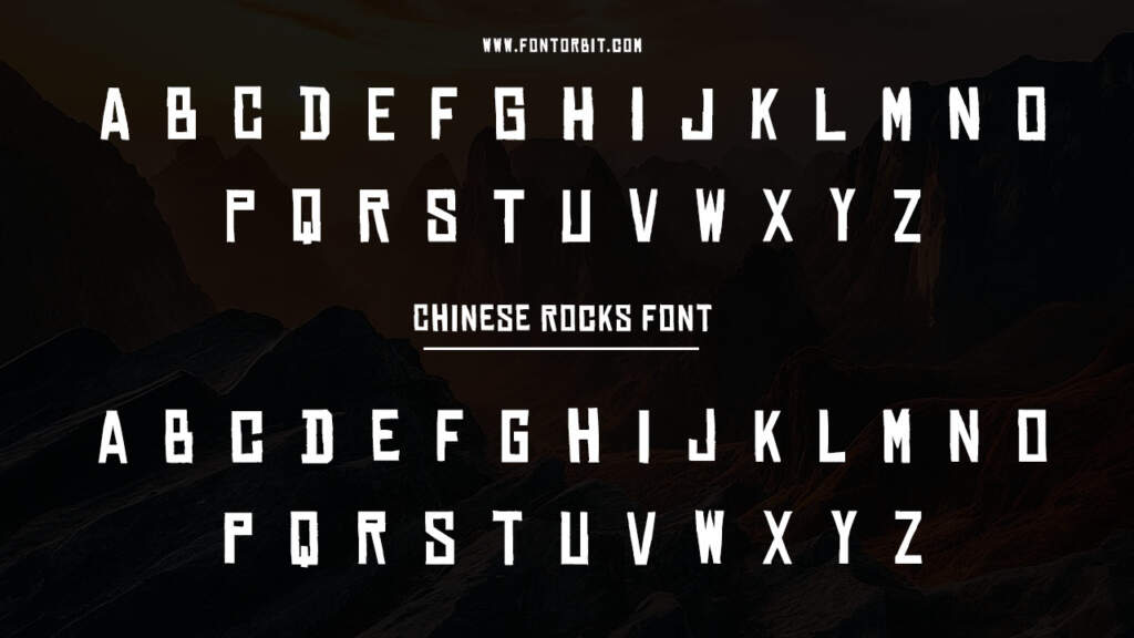 Chinese Rocks Font: Bold And Rustic Typeface For Designers