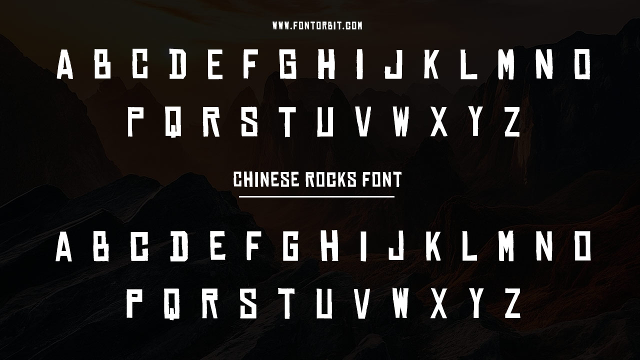 Type Of The Chinese Rocks Font (Font Family)