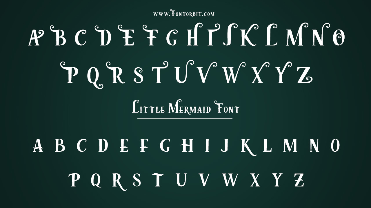 Type Of The Little Mermaid Font (Font Family)