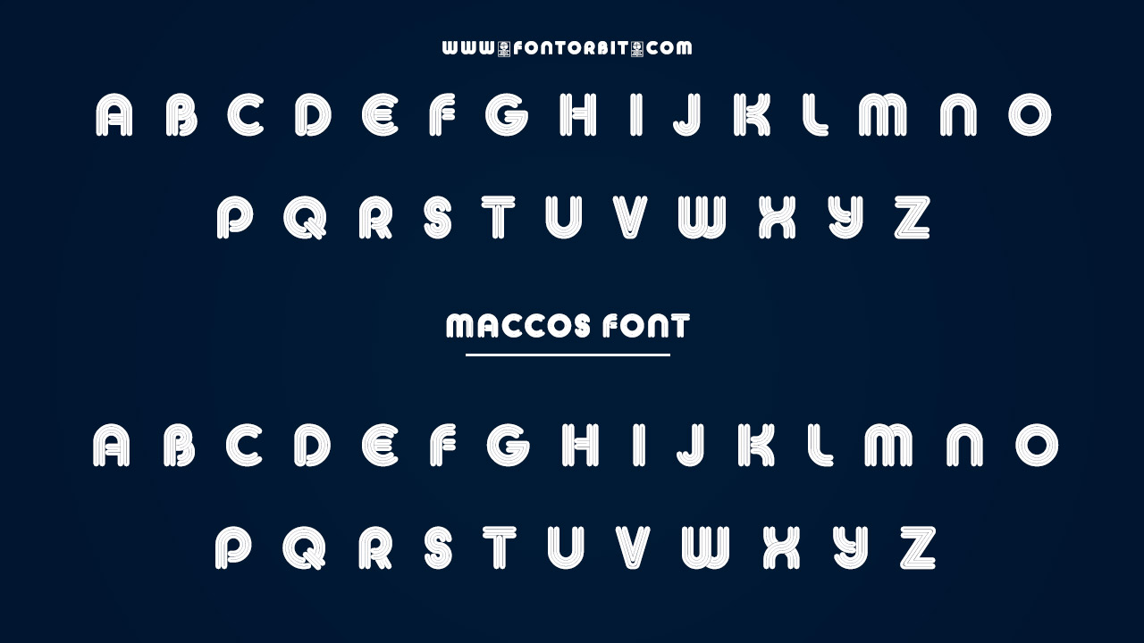 Type Of The Maccos Font (Font Family)