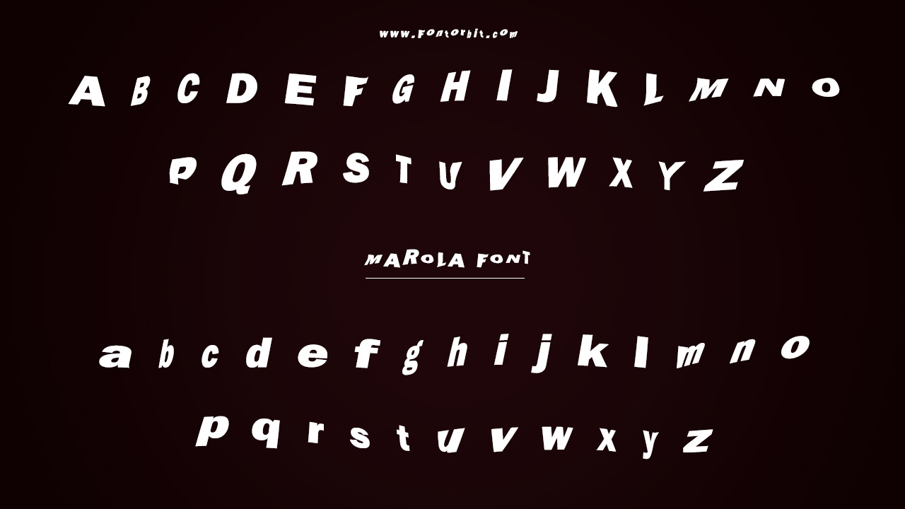 Type Of The Marola Font (Font Family)