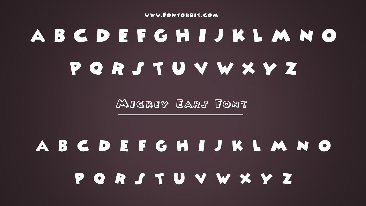 Type Of The Mickey Ears Font (Font Family)