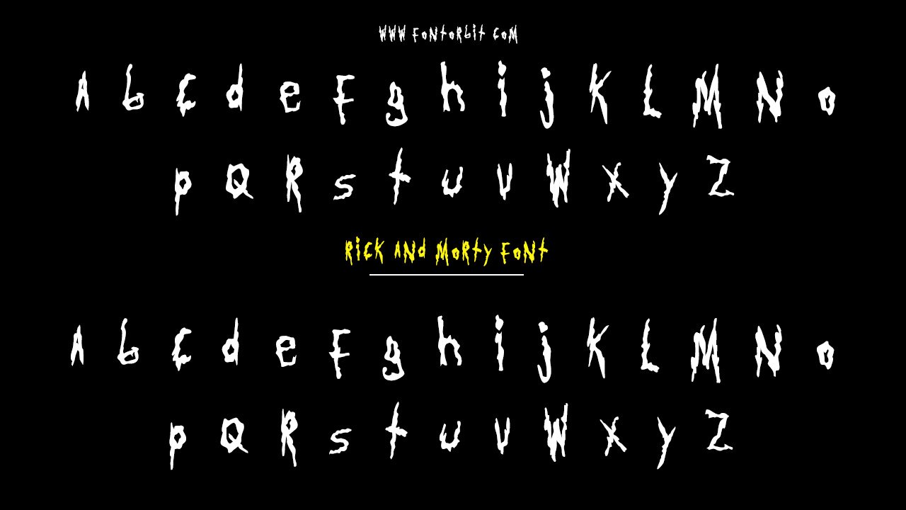 Type Of The Rick And Morty Font (Font Family)