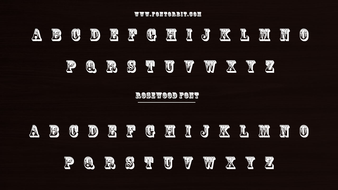 Types In The Rosewood Font Family