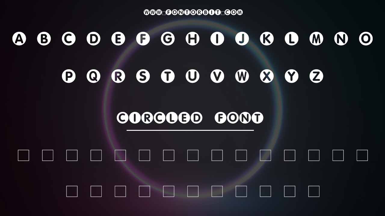 Types In The Social Media Circled Font Family