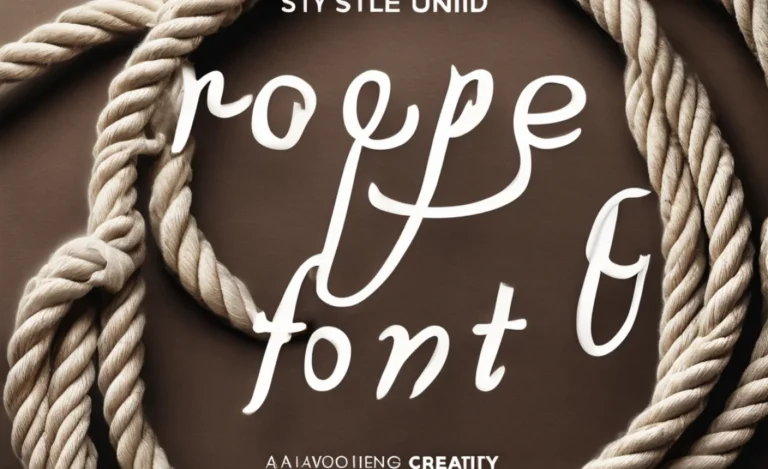 Rope Font: A Unique Blend Of Style And Creativity