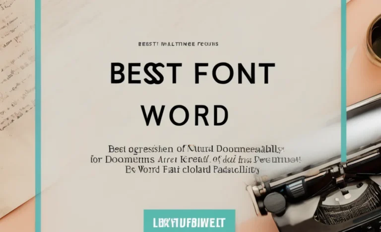 Discover the Best Font for Word Documents Now!