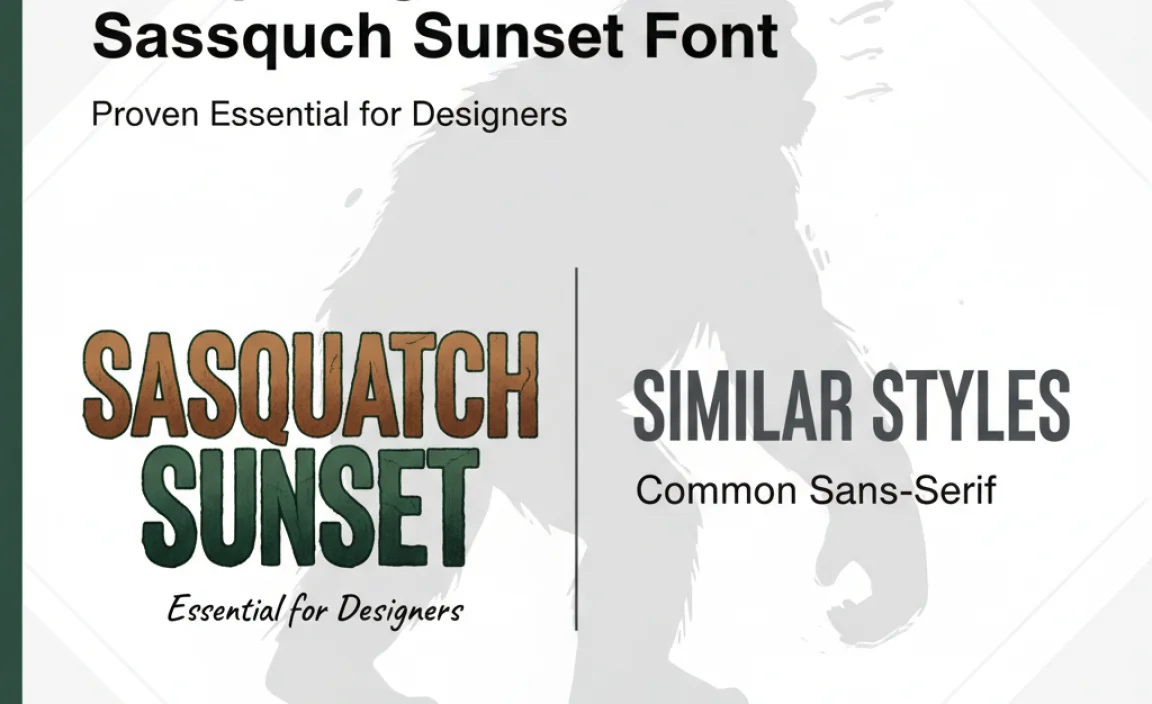 Comparing Sasquatch Sunset Font to Similar Styles