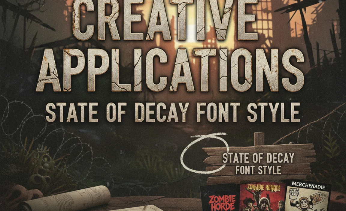 Creative Applications of the “State of Decay” Font Style