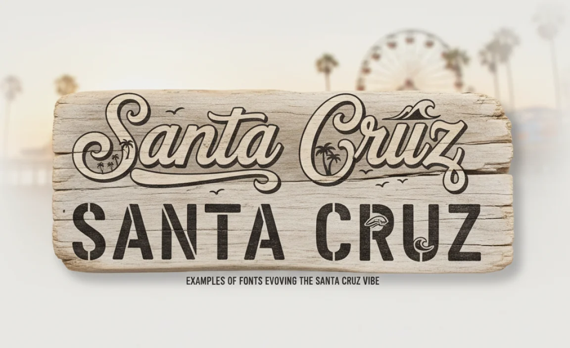 Examples of Fonts Evoking the Santa Cruz Vibe