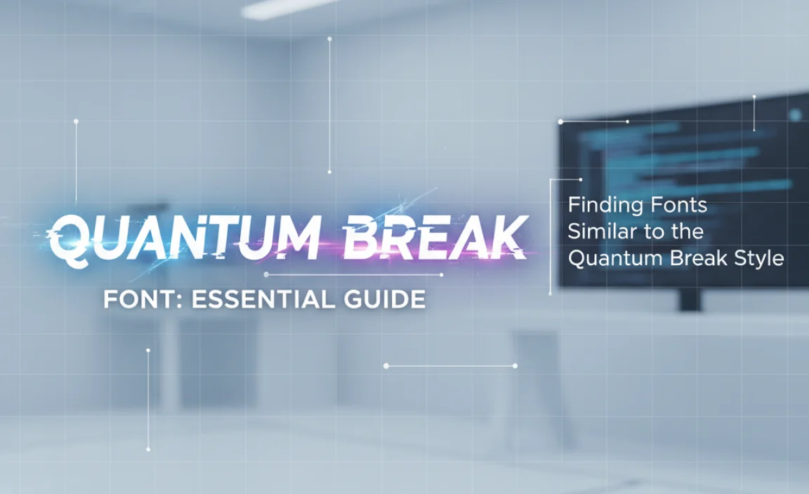 Finding Fonts Similar to the Quantum Break Style