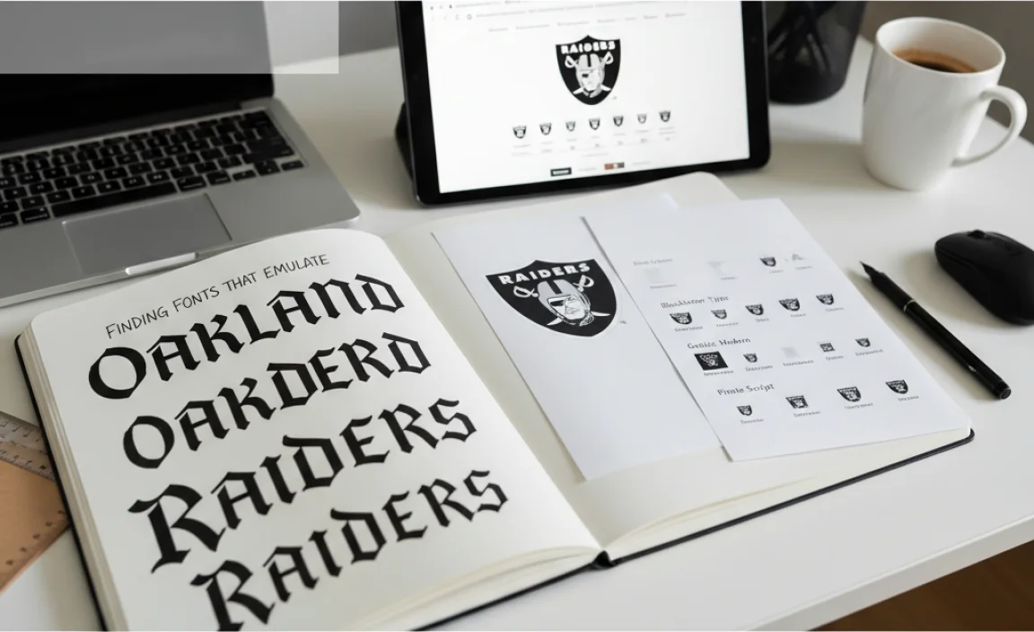 Finding Fonts That Emulate the Oakland Raiders Logo Font