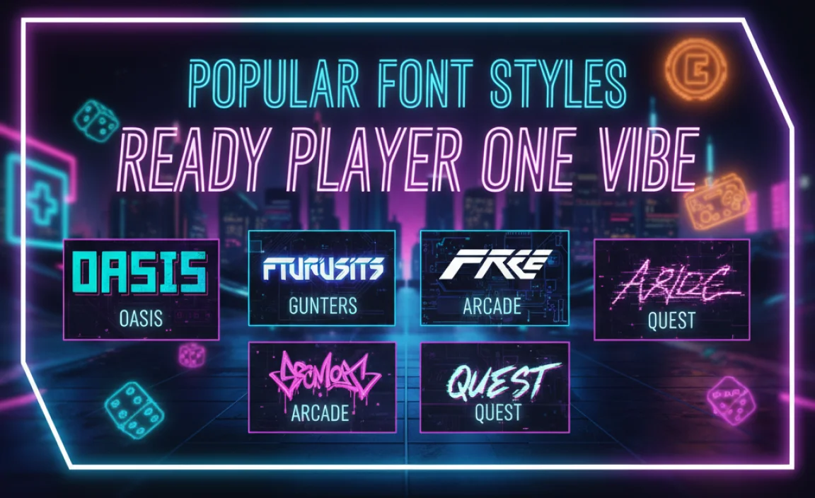 Popular Font Styles that Embody the “Ready Player One” Vibe