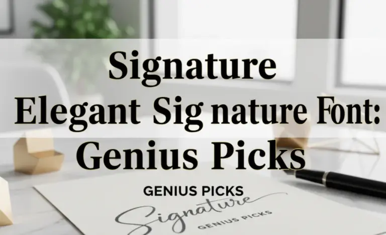 Signature Elegant Signature Font: Genius Picks