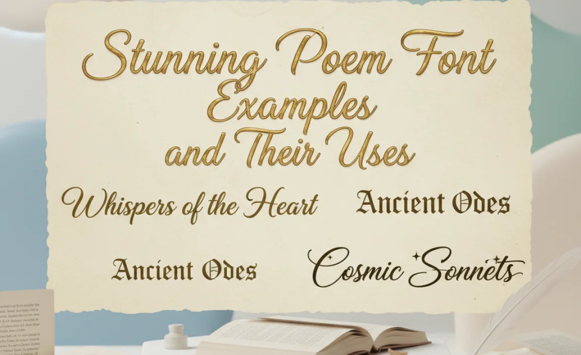 Stunning Poem Font Examples and Their Uses