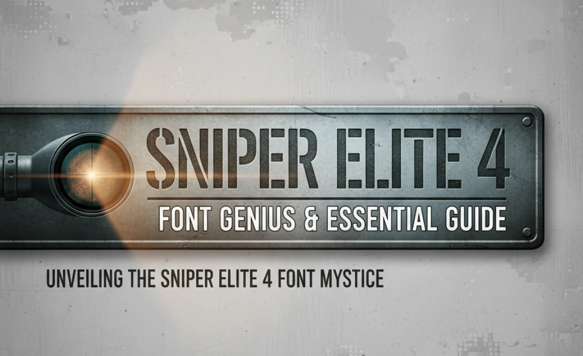 Unveiling the Sniper Elite 4 Font Mystique