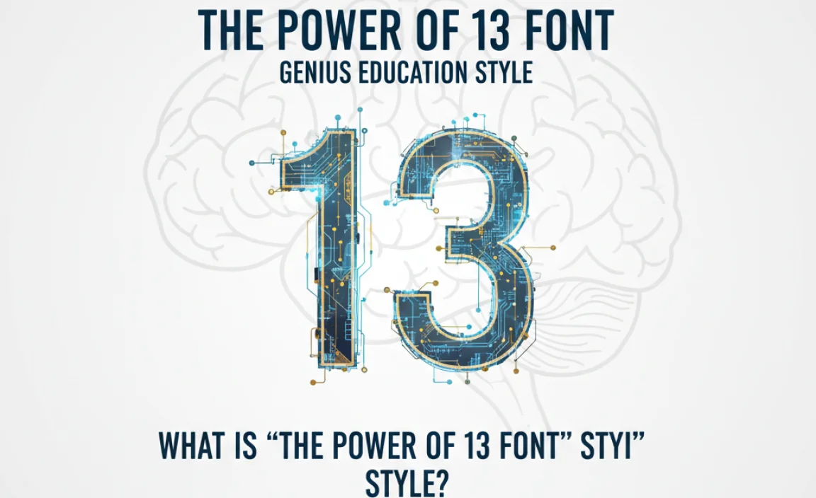 What is &#8220;The Power of 13 Font&#8221; Style?