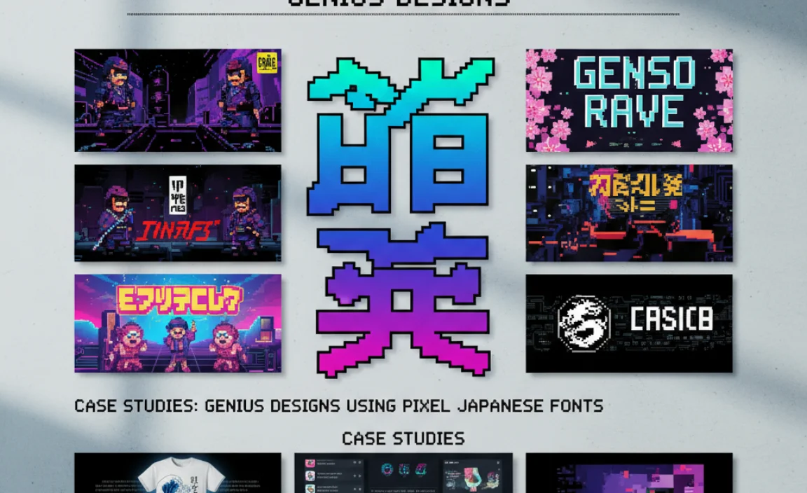 Case Studies: Genius Designs Using Pixel Japanese Fonts