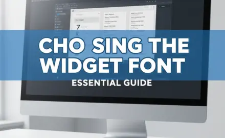 Choosing The Widget Font: Essential Guide
