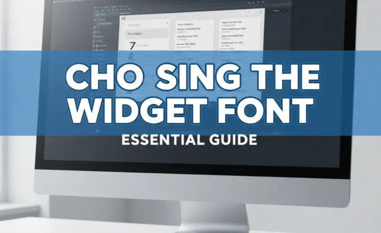 Choosing The Widget Font: Essential Guide