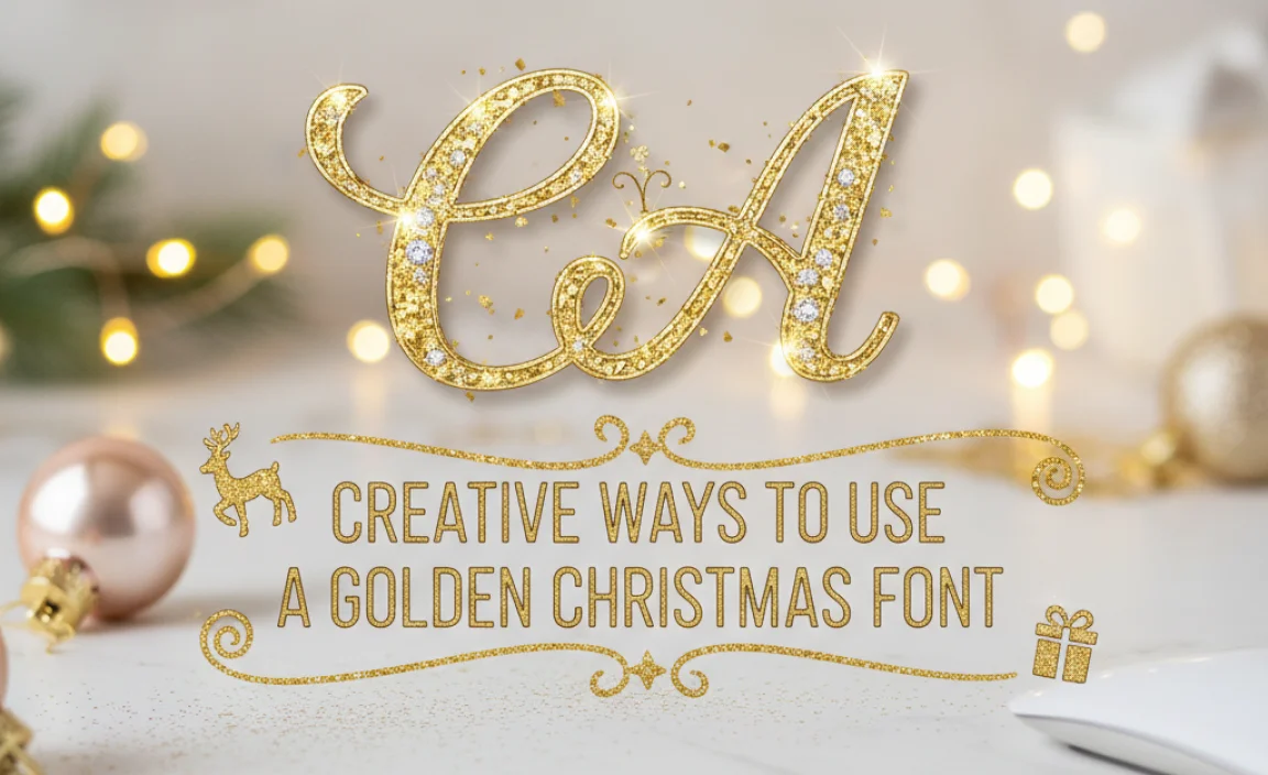 Creative Ways to Use a Golden Christmas Font