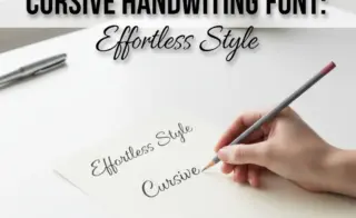 Cursive Handwriting Font: Effortless Style