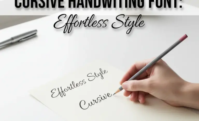Cursive Handwriting Font: Effortless Style