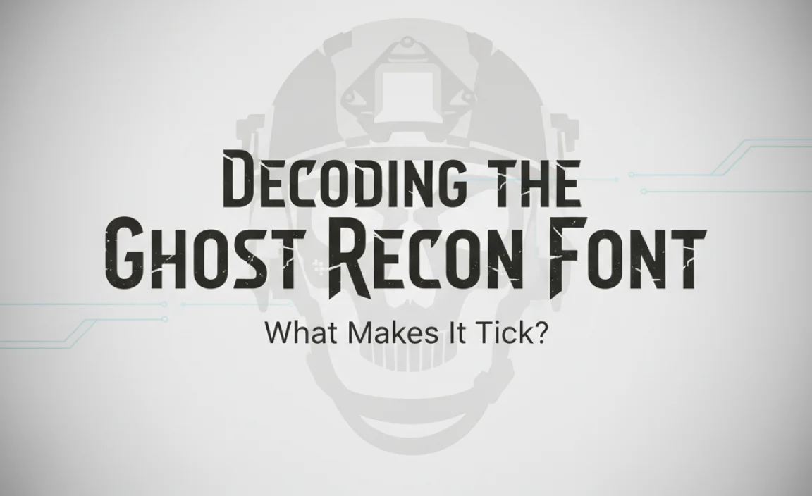 Decoding the Ghost Recon Font: What Makes It Tick?