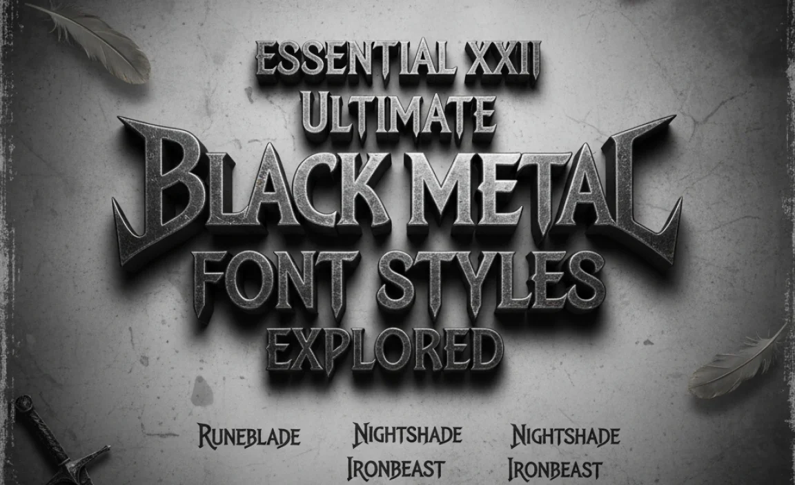 Essential XXII Ultimate Black Metal Font Styles Explored