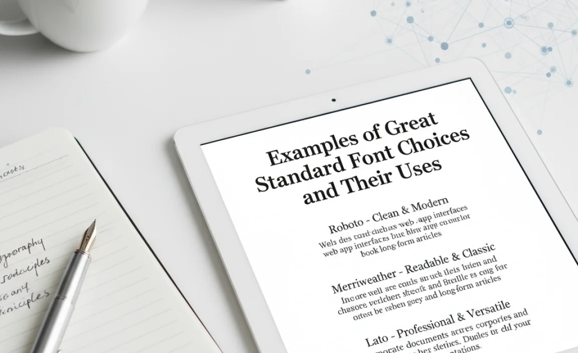 Examples of Great Standard Font Choices and Their Uses