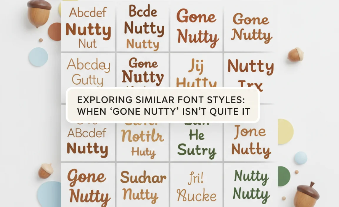 Exploring Similar Font Styles: When “Gone Nutty” Isn’t Quite It