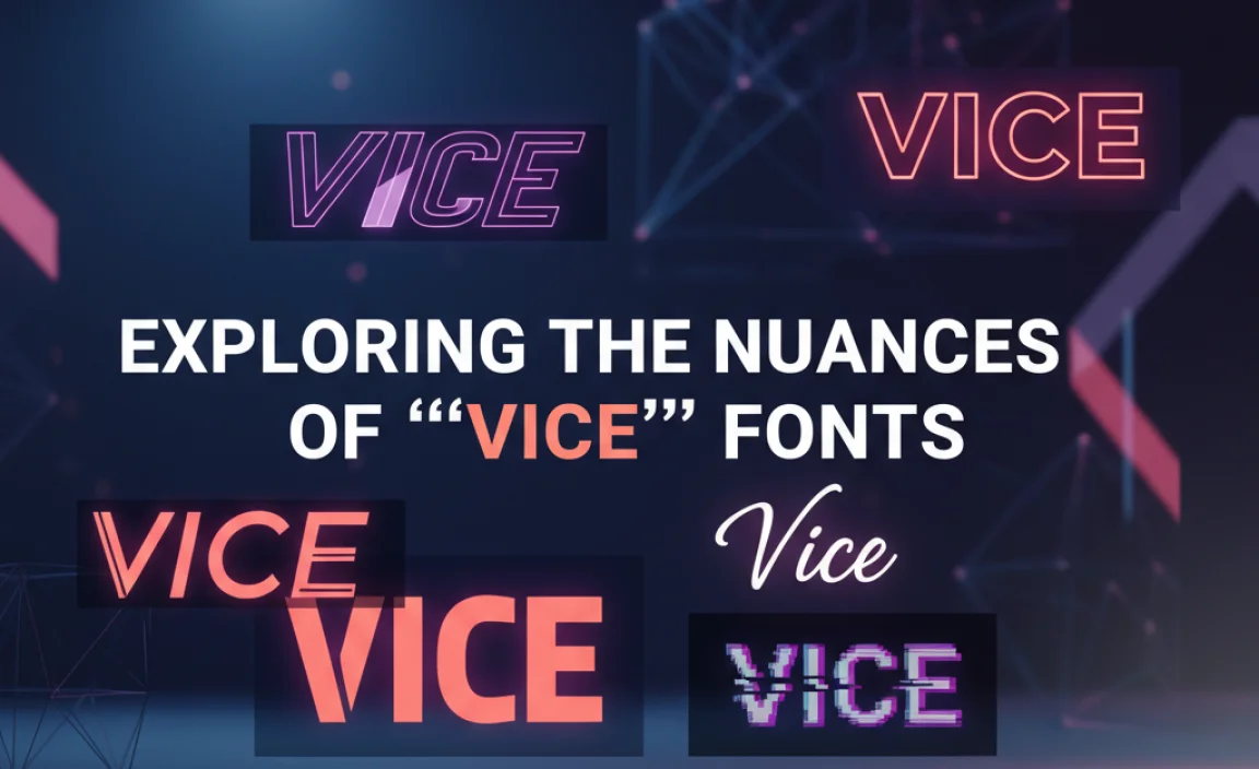 Exploring the Nuances of “Vice” Fonts