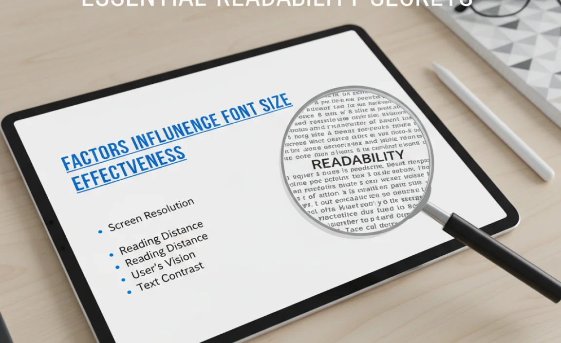 Factors Influencing Font Size Effectiveness