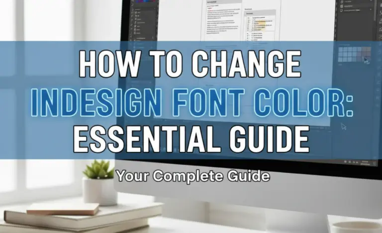 How To Change Indesign Font Color: Essential Guide