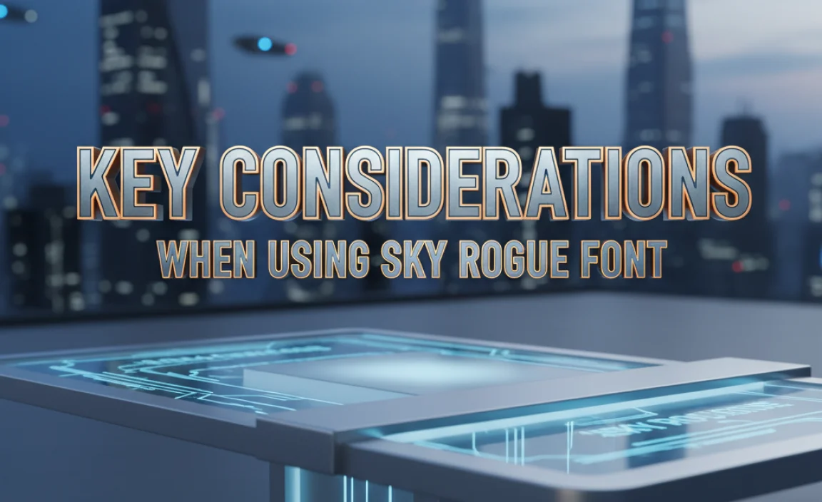 Key Considerations When Using Sky Rogue Font