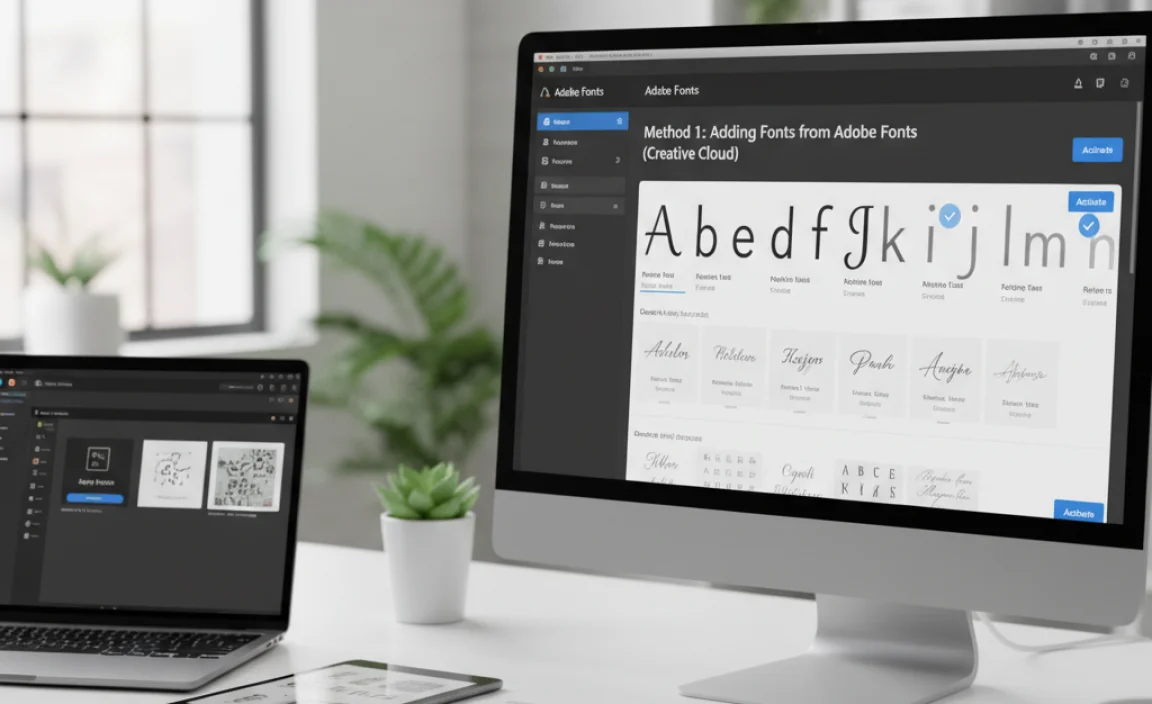 Method 1: Adding Fonts from Adobe Fonts (Creative Cloud)