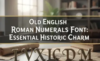 Old English Roman Numerals Font: Essential Historic Charm