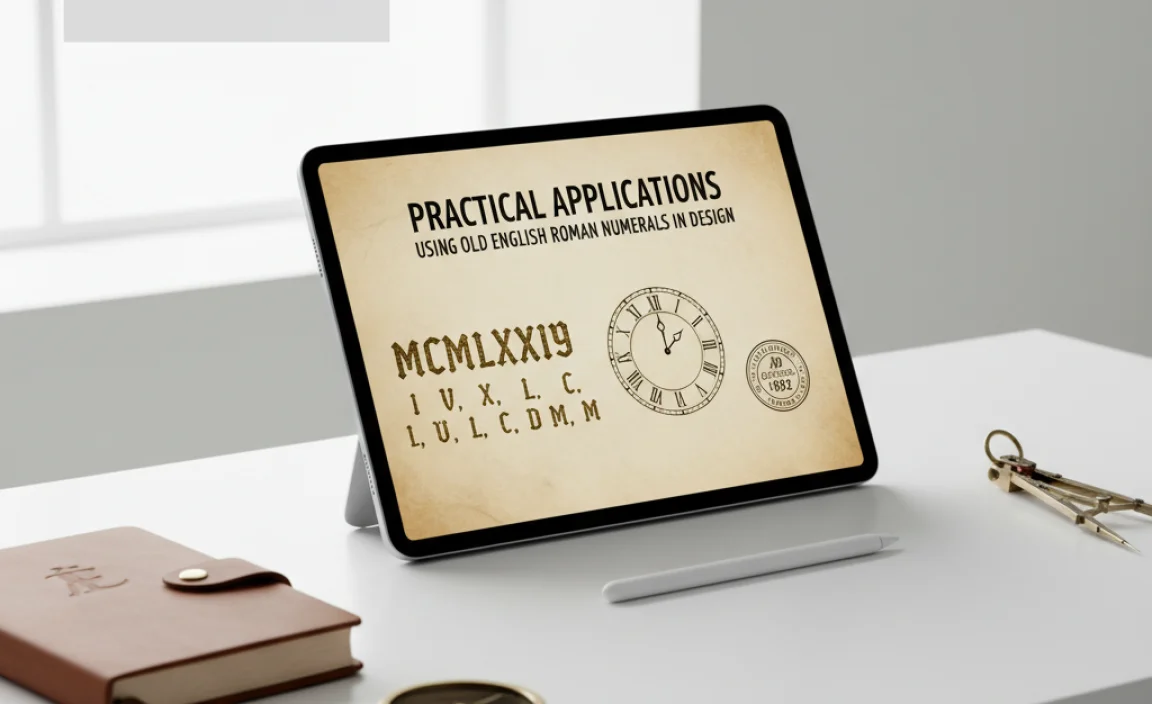 Practical Applications: Using Old English Roman Numerals in Design