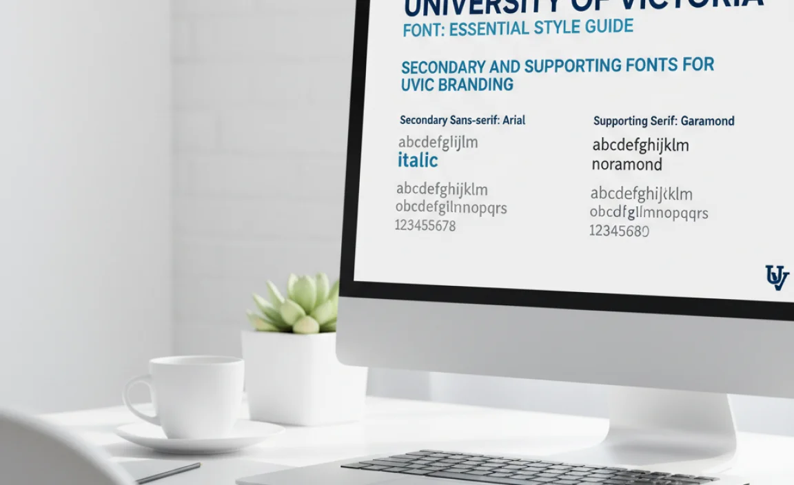 Secondary and Supporting Fonts for UVic Branding