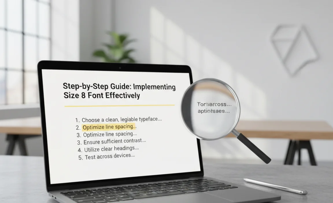 Step-by-Step Guide: Implementing Size 8 Font Effectively