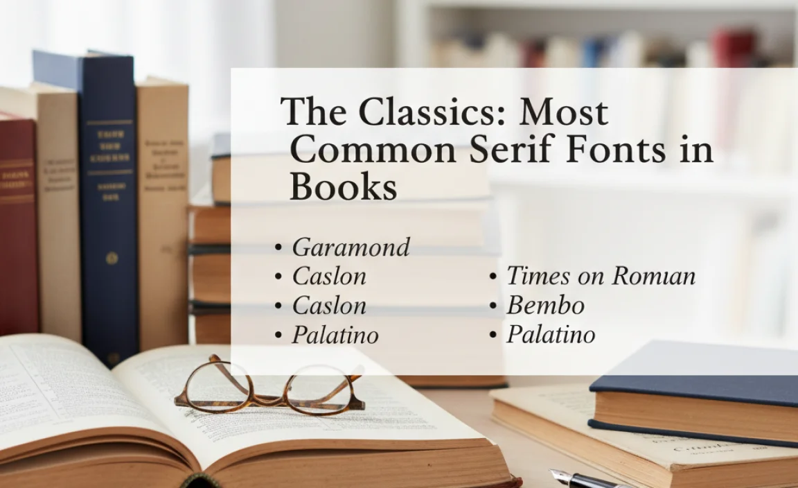 The Classics: Most Common Serif Fonts in Books