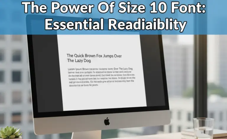 The Power Of Size 10 Font: Essential Readability