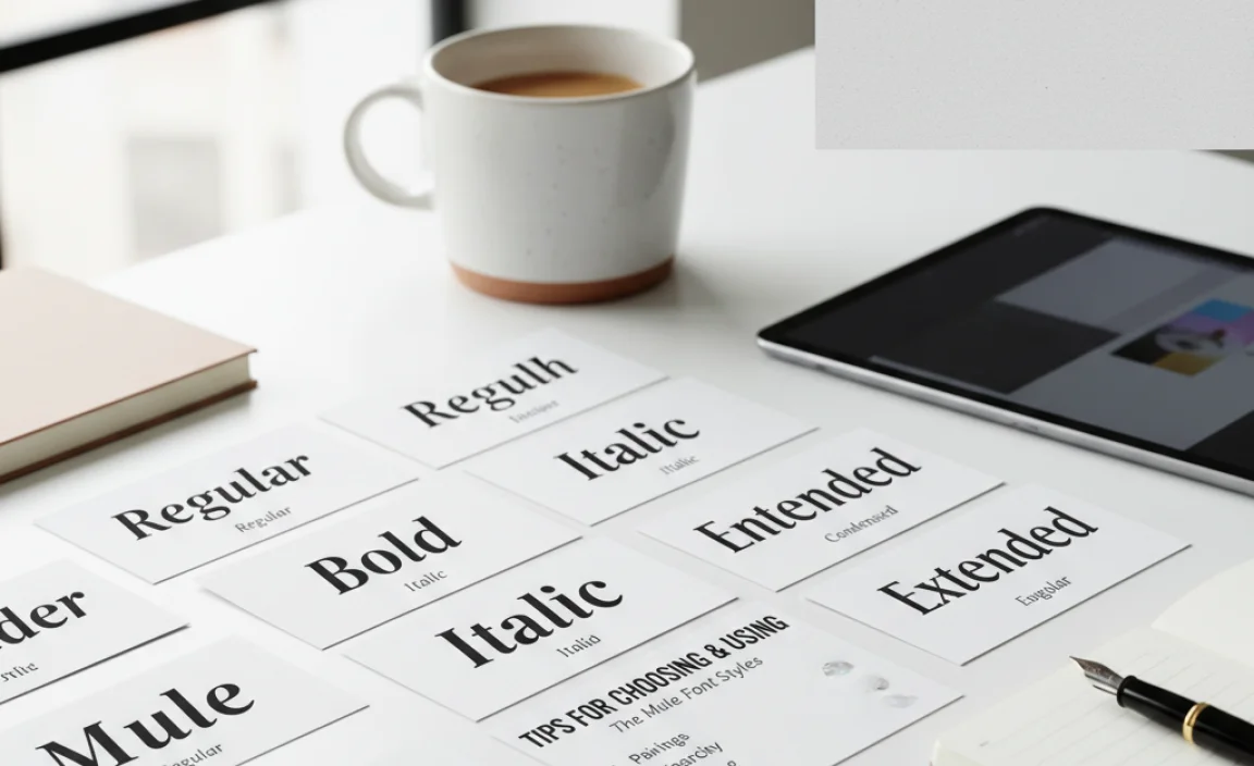 Tips for Choosing and Using The Mule Font Styles