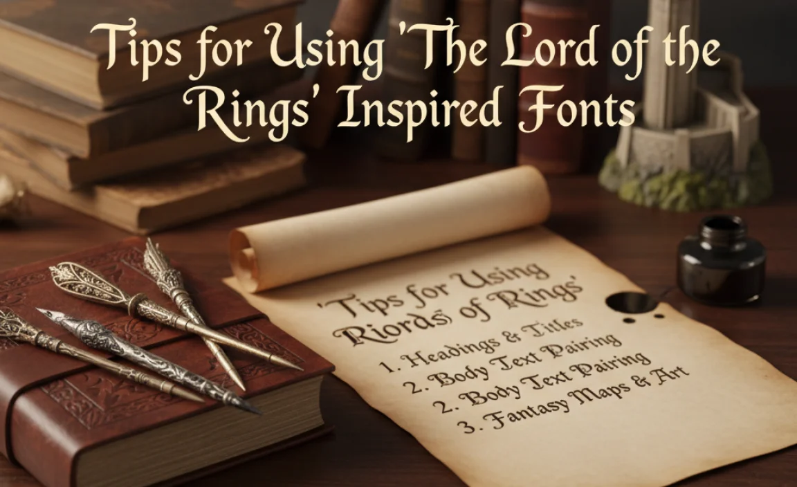Tips for Using “The Lord of the Rings” Inspired Fonts