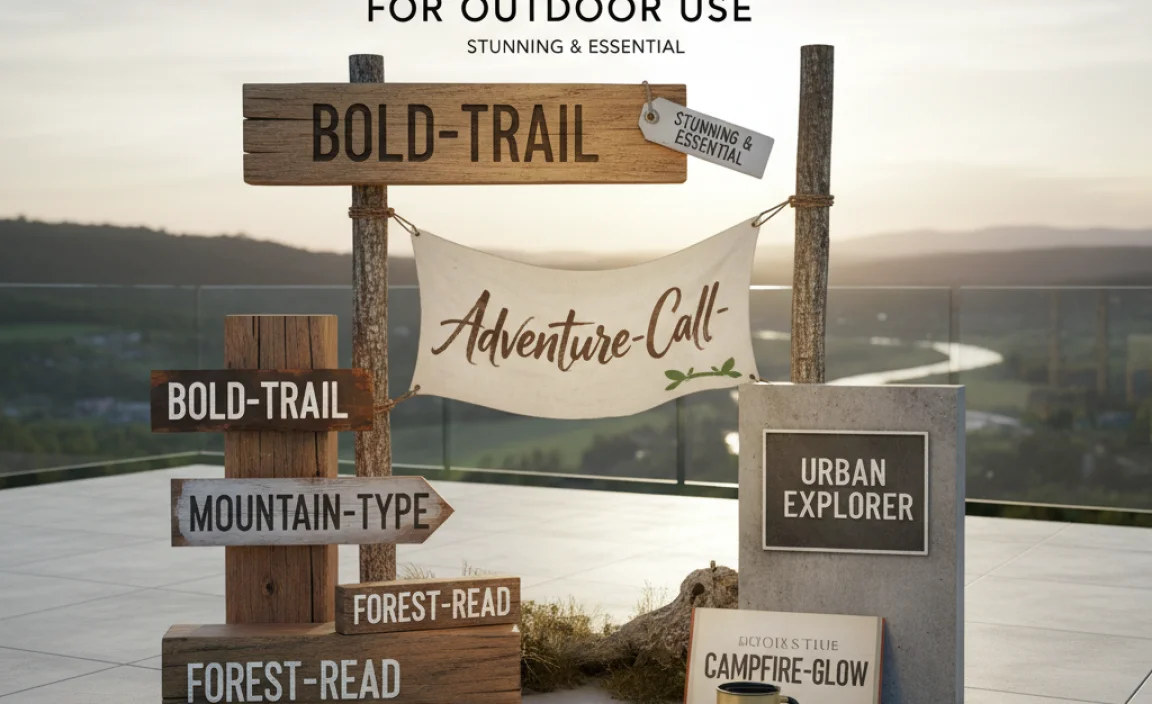 Understanding Font Categories for Outdoor Use