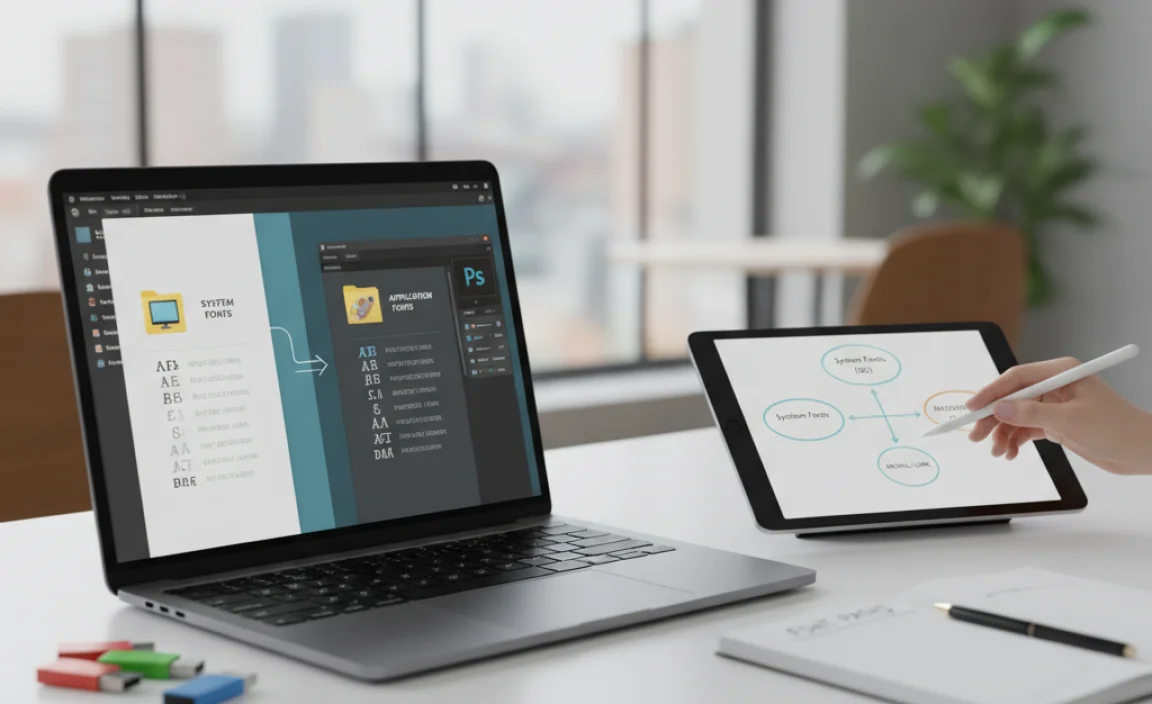 Understanding Where Fonts Live: System vs. Application