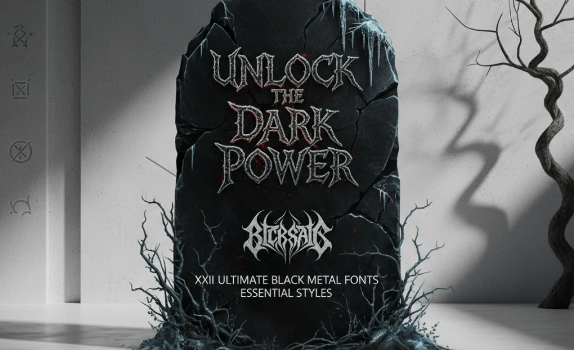 Unlock the Dark Power of XXII Ultimate Black Metal Fonts
